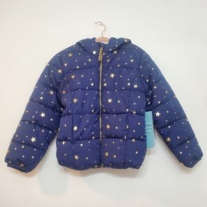 Old Navy | Size 8 Girls - Gold Star Puffer Jacket